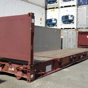 40ft x 8ft Used Flat Rack Shipping Container | Delivered United States