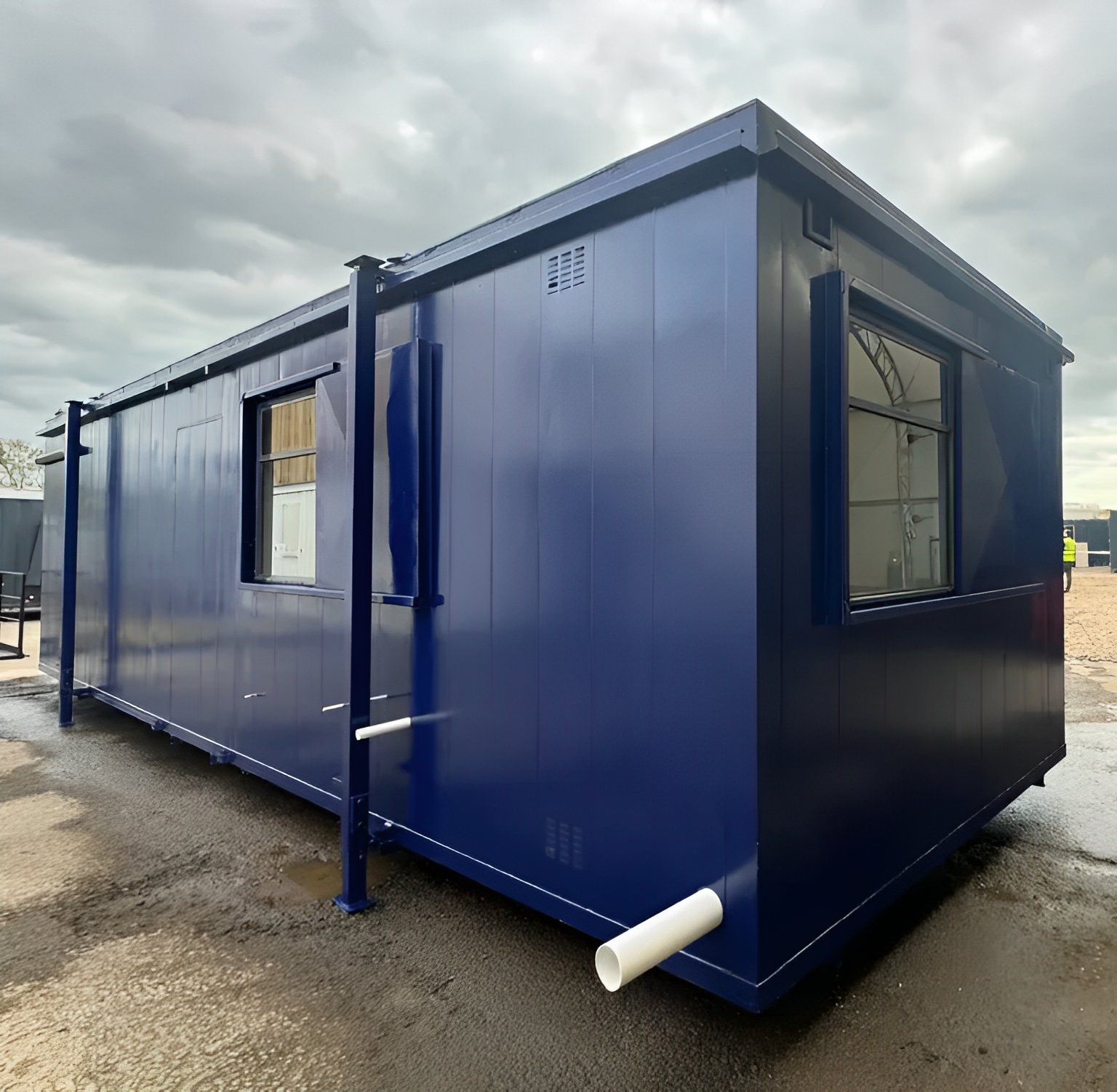 32ft x 10ft Custom Cabin Office | Canteen | 1+1 WC Wash Rooms | Anti-Vandal - Image 2