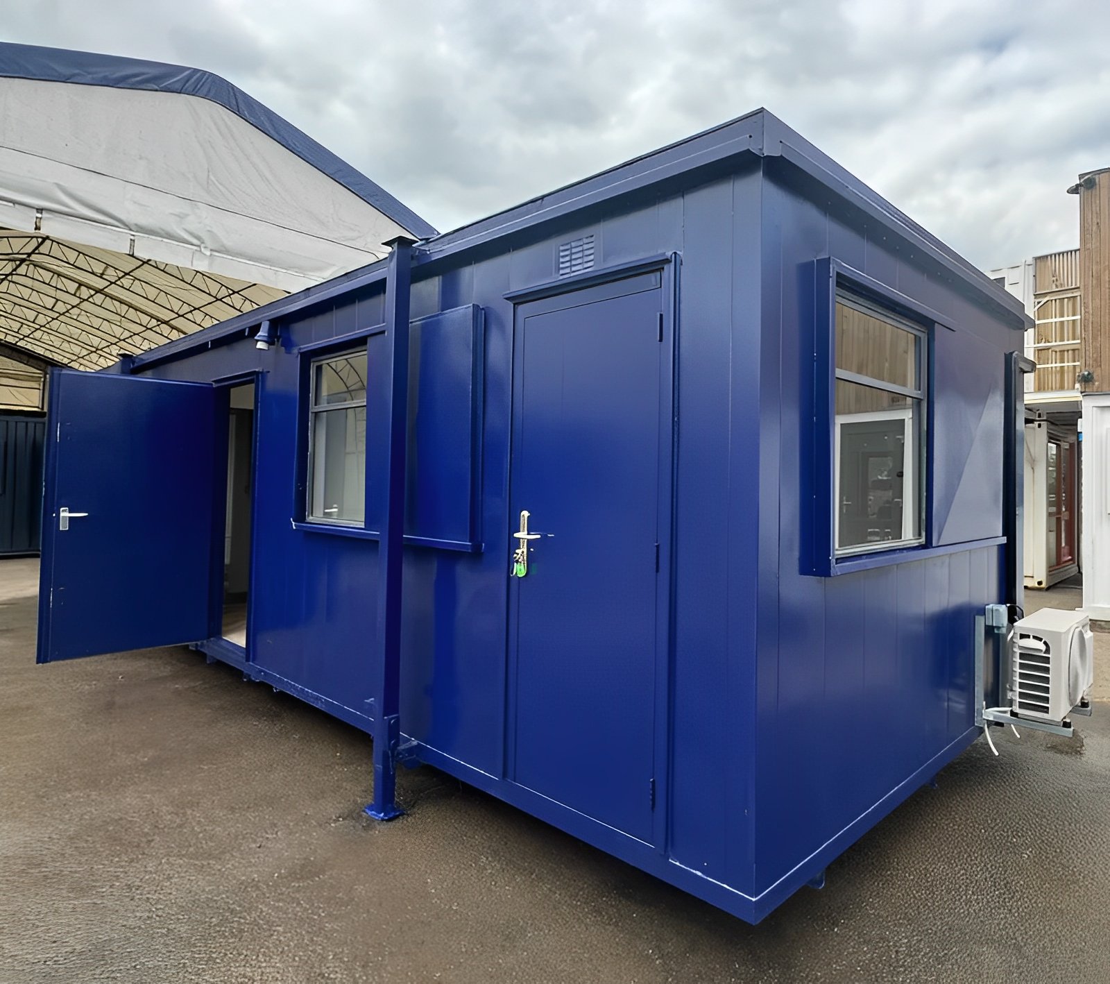 32ft x 10ft Custom Cabin Office | Canteen | 1+1 WC Wash Rooms | Anti-Vandal