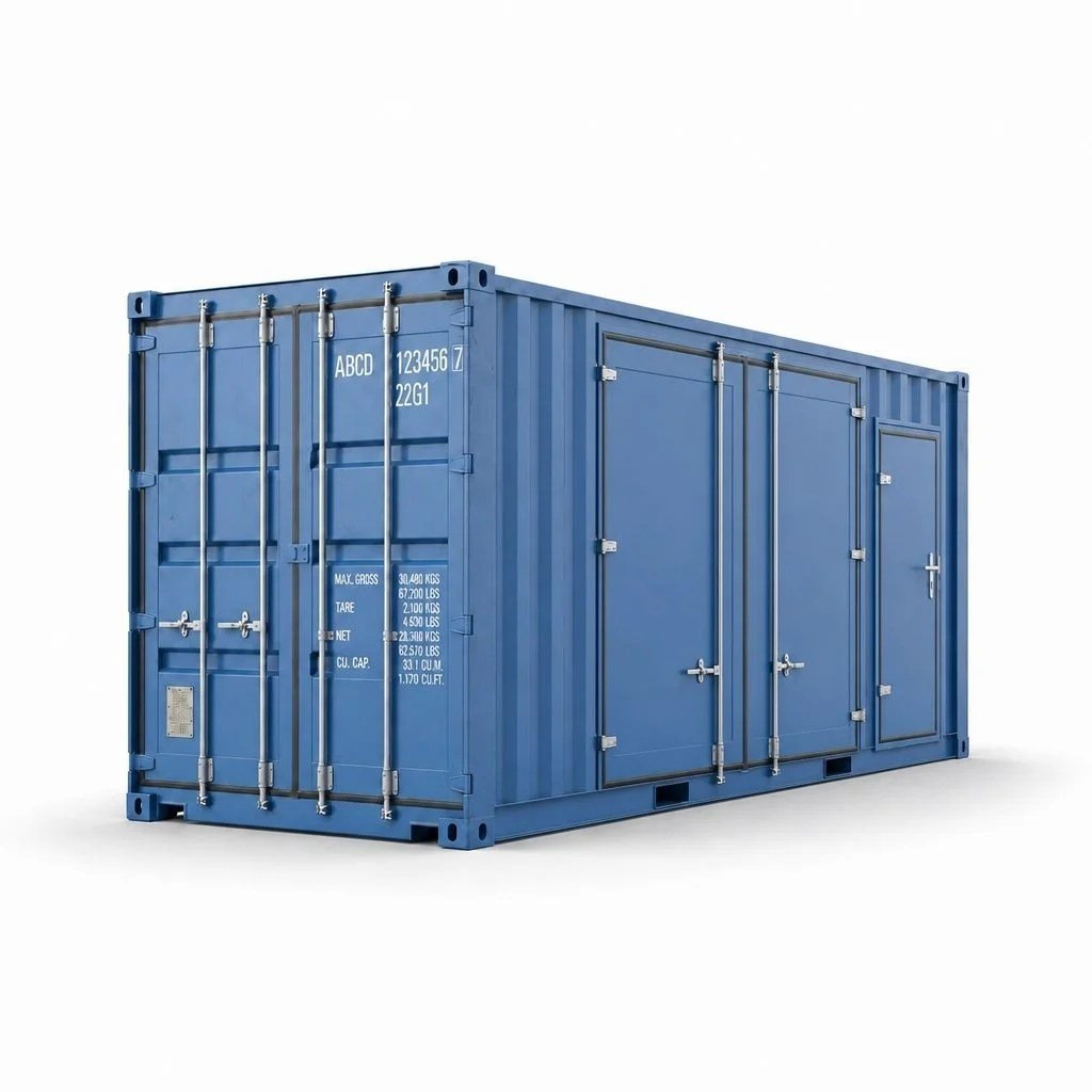 20ft 2-Door Side Opening Container – One-Trip – Blue