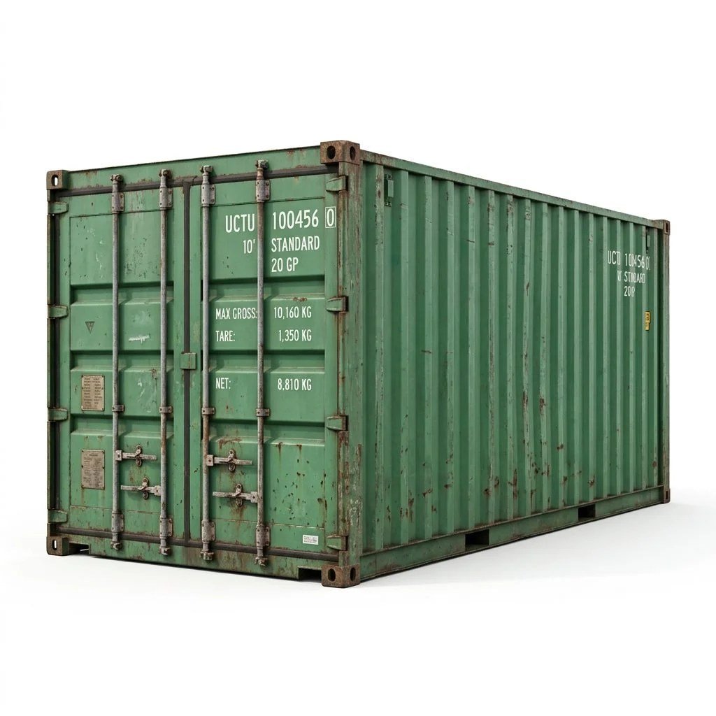 10ft Standard Shipping Container – Used – Green