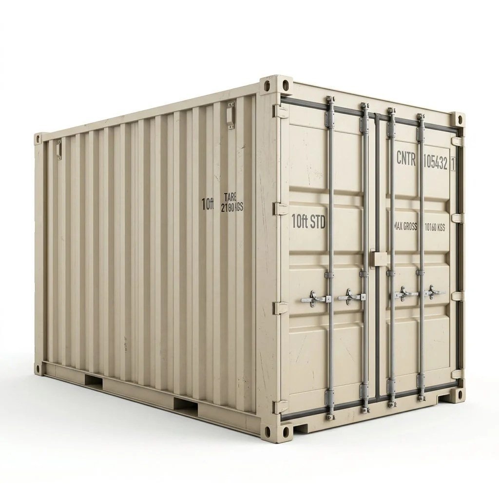 10ft Standard Shipping Container – One-Trip – Beige