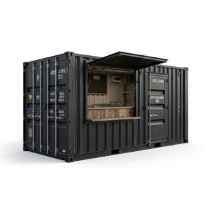 20ft Container Bar Concession Container – Converted – Black